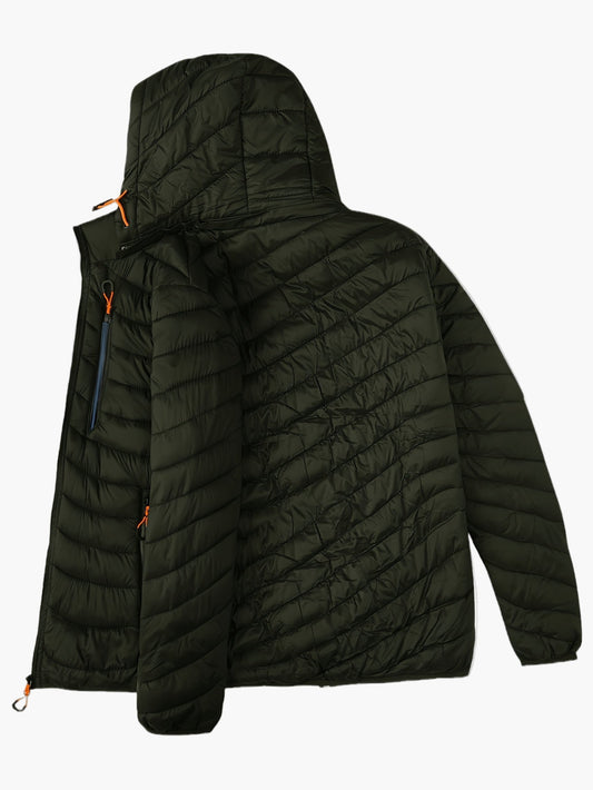 Herren Steppjacke mit Kapuze – Leichte Outdoor Übergangsjacke, Casual Style