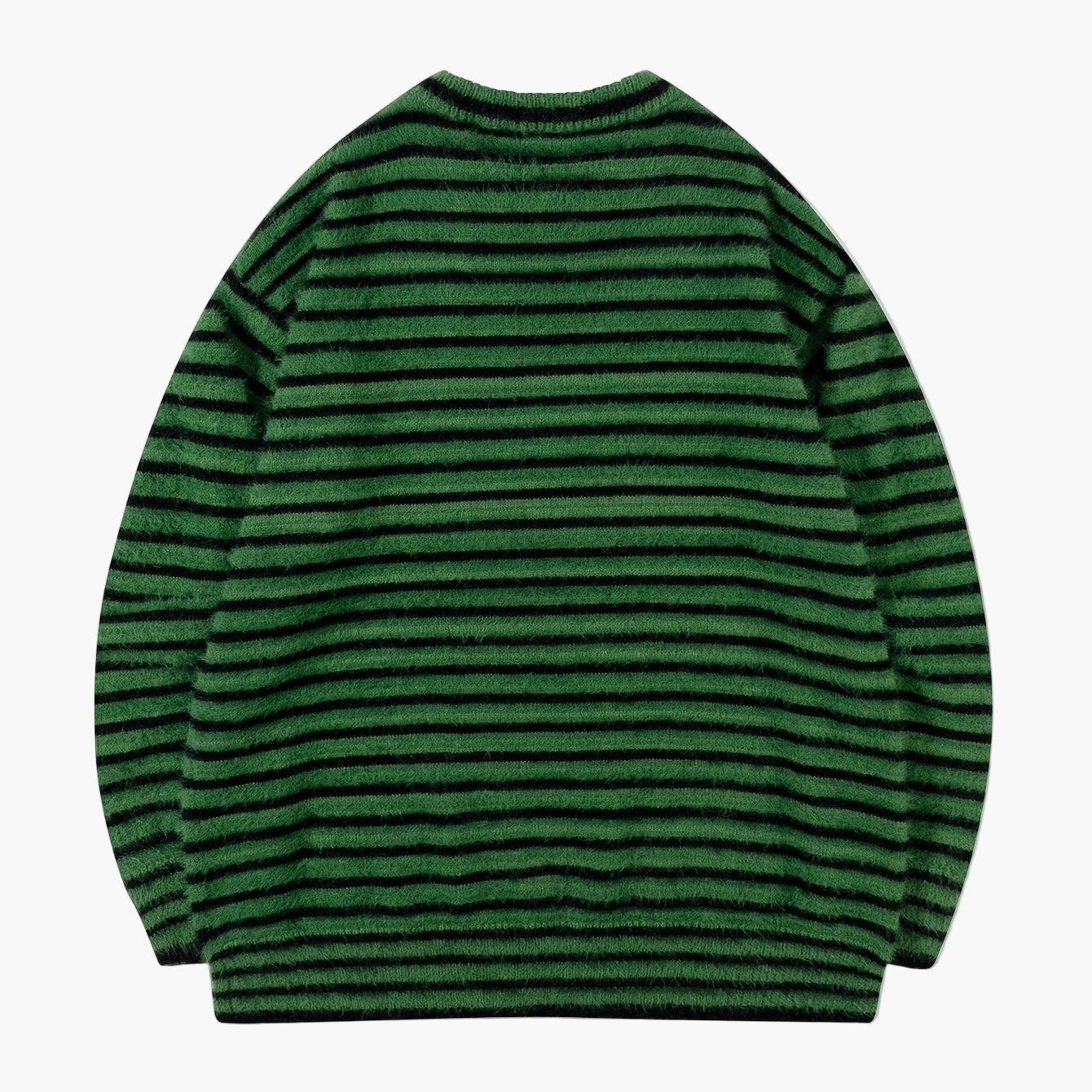 Men's Oversize Streetwear Knit Sweater with Stripe Pattern – Perfect for Autumn & Winter