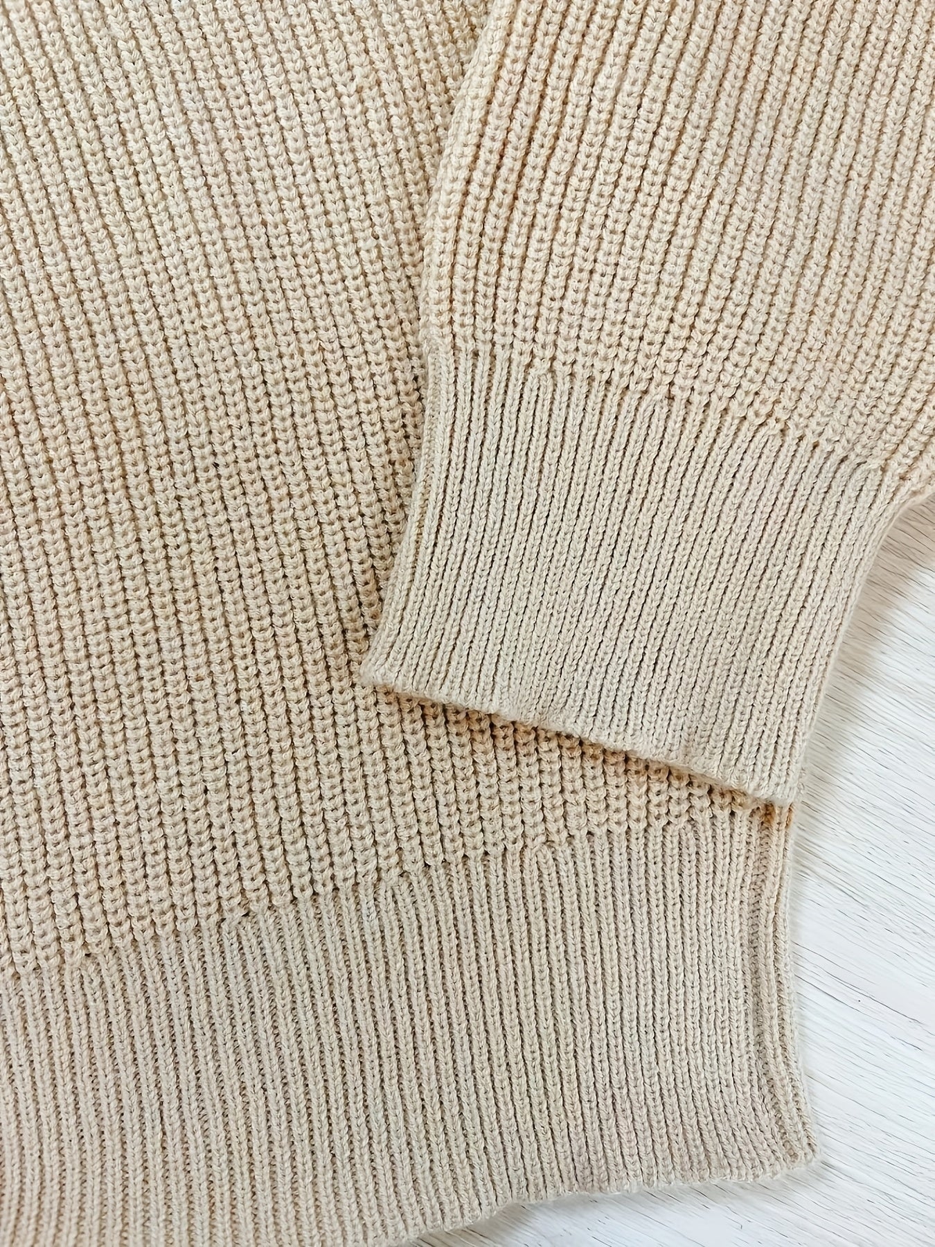 Men's knitted sweater with zipper and stand-up collar – modern casual design for autumn and winter