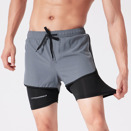Thomas – Sportliche Herren-Shorts mit Kordelzug und doppelter Schicht