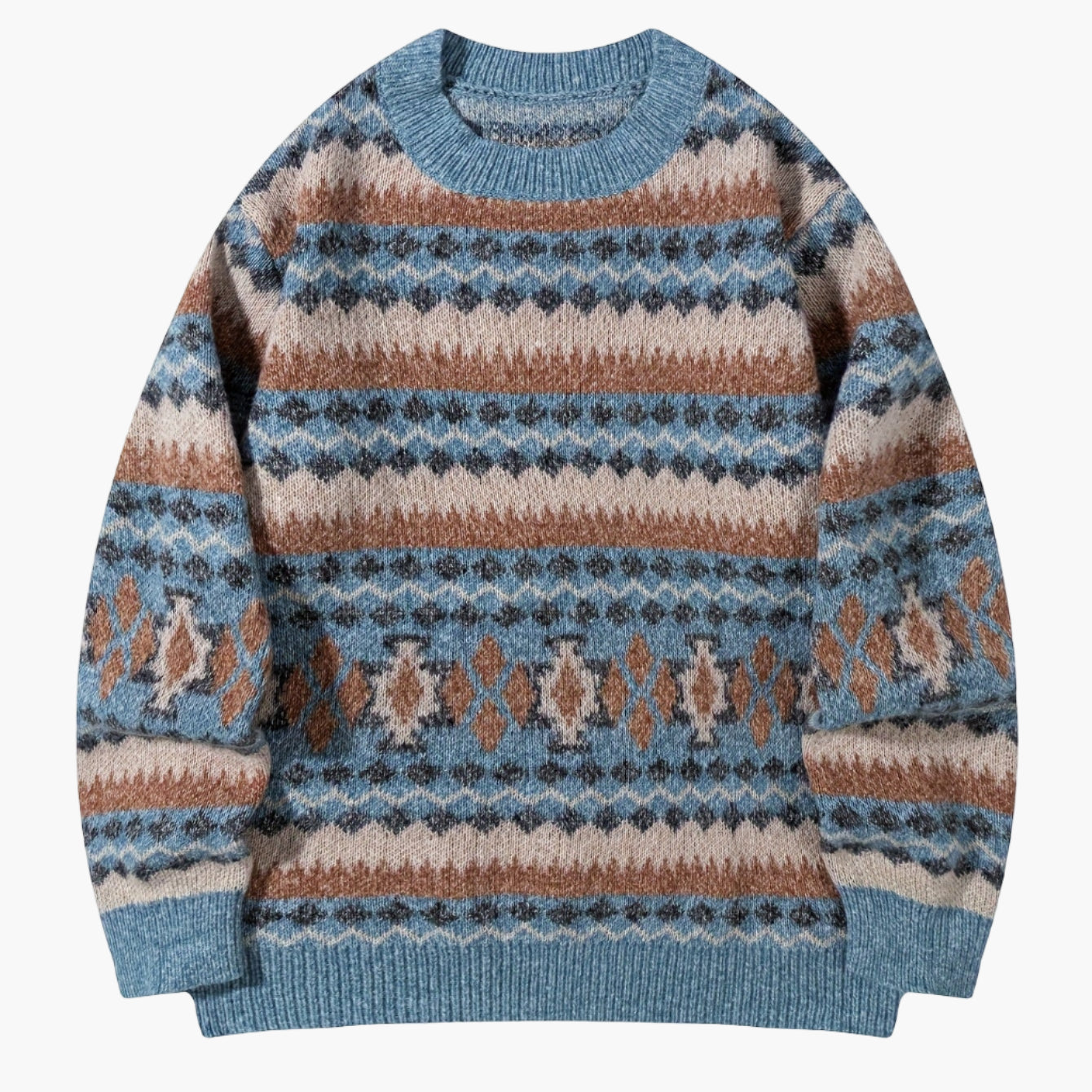 Men's knitted sweater in vintage style for autumn and winter – casual Norwegian look