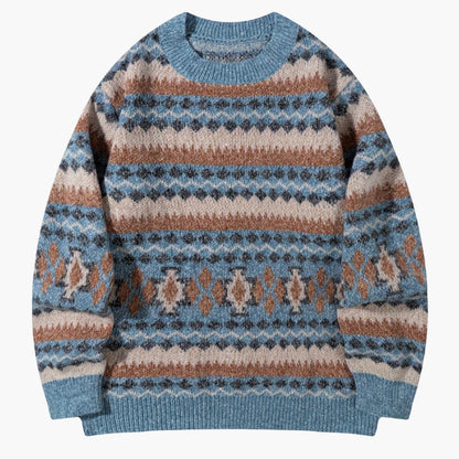 Men's knitted sweater in vintage style for autumn and winter – casual Norwegian look