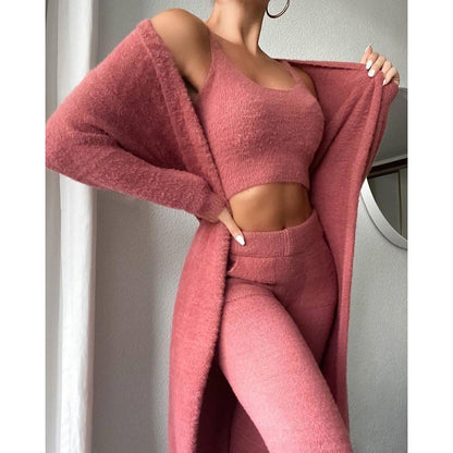 Kimberley – 3-teiliges Lounge-Set für Damen, süße Loungewear, warmer Anzug