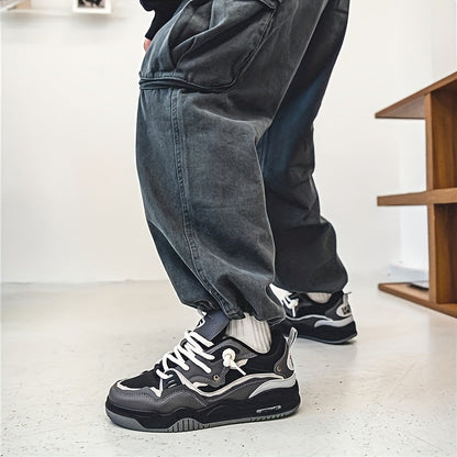 Herren Sneaker Low Streetwear Chunky Freizeitschuhe für Herbst und Sport
