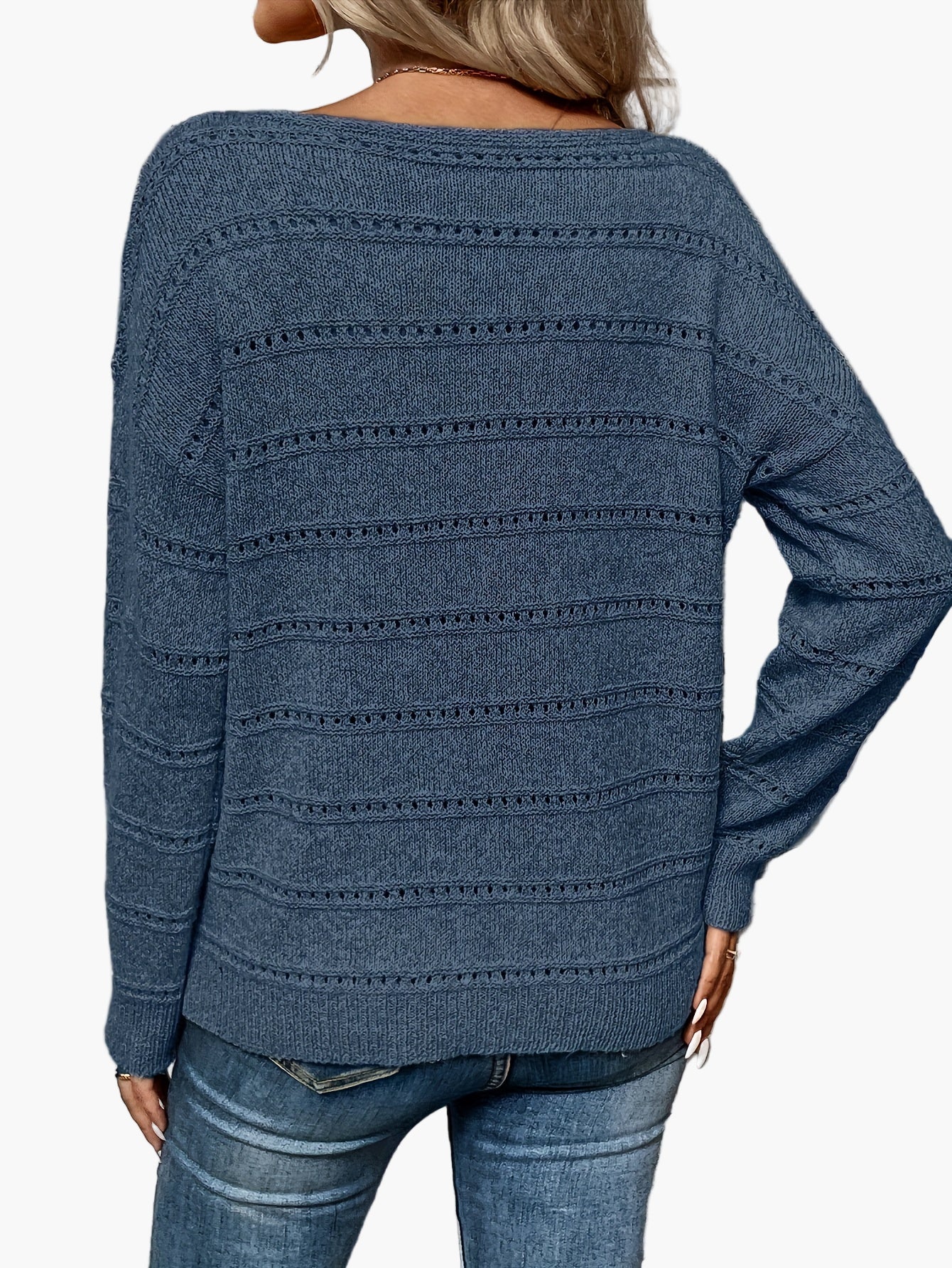 Damen Strickpullover Elegant Lockerer Stil für Herbst und Winter