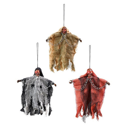 Halloween Hanging Ghost Chain with Glowing Eyes – Creepy Decoration for Halloween Parties