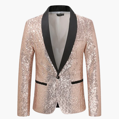 Herren Glitzer Sakko für festliche Anlässe – Eleganter Party-Blazer mit Pailletten