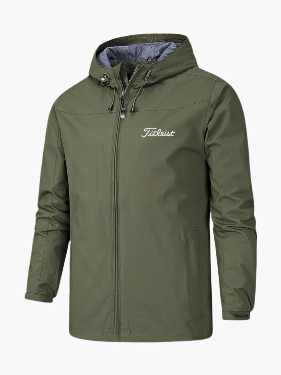 Herren Wasserdichte Sportjacke mit Kapuze – Outdoor Freizeit & Golf Windbreaker