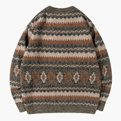 Men's knitted sweater in vintage style for autumn and winter – casual Norwegian look