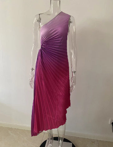 Fiona – Faltendes Kleid mit Farbverlauf