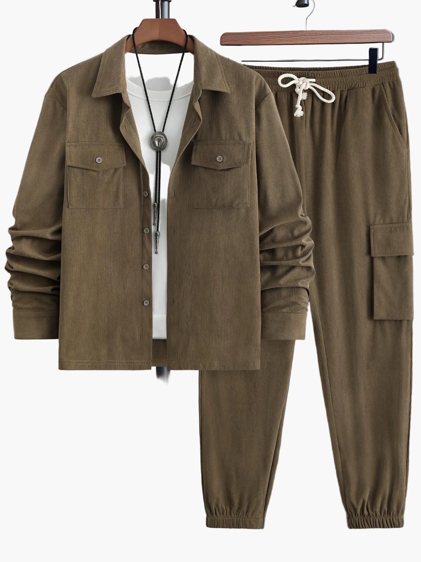 Men's Casual Suit Set – Sporty Street Style with Jacket and Jogging Pants, Ideal for Everyday and Leisure