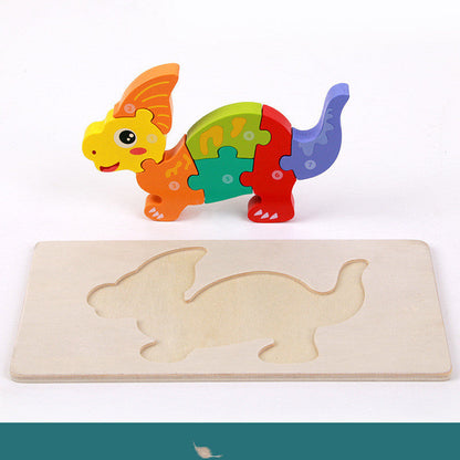 Kinder 3D Dinosaurier Holzpuzzle – Lernspielzeug & Motoriktraining