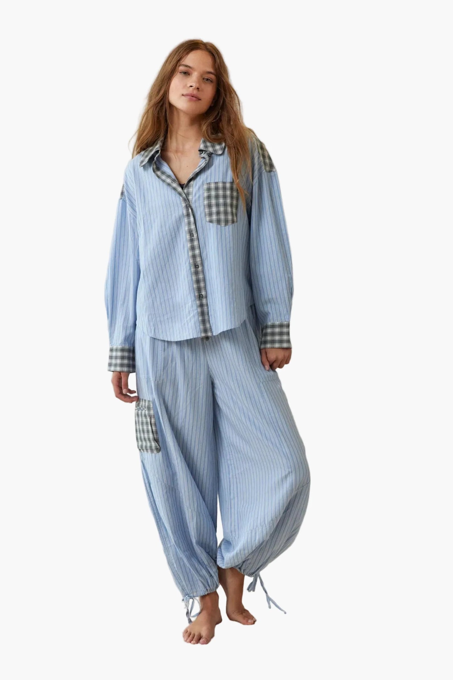 Damen Pyjama Set Oversize Zweiteiler – Modernes Loungewear für Zuhause und Schlaf