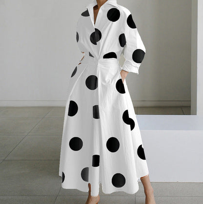 Abigail – Langärmliges Blusenkleid mit elastischem Bund