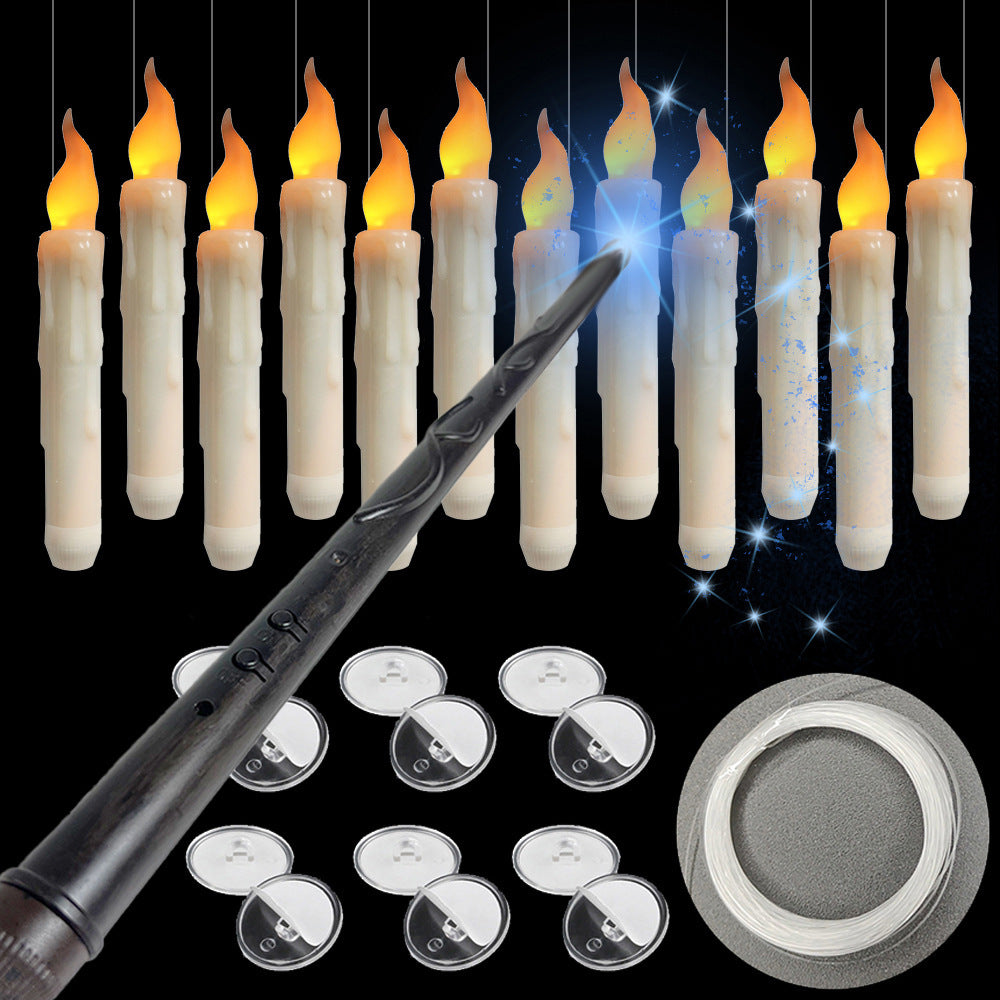 Halloween Magic Wand & Floating Candle Set for Decorations & Magical Parties