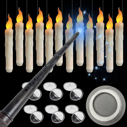 Halloween Magic Wand & Floating Candle Set for Decorations & Magical Parties
