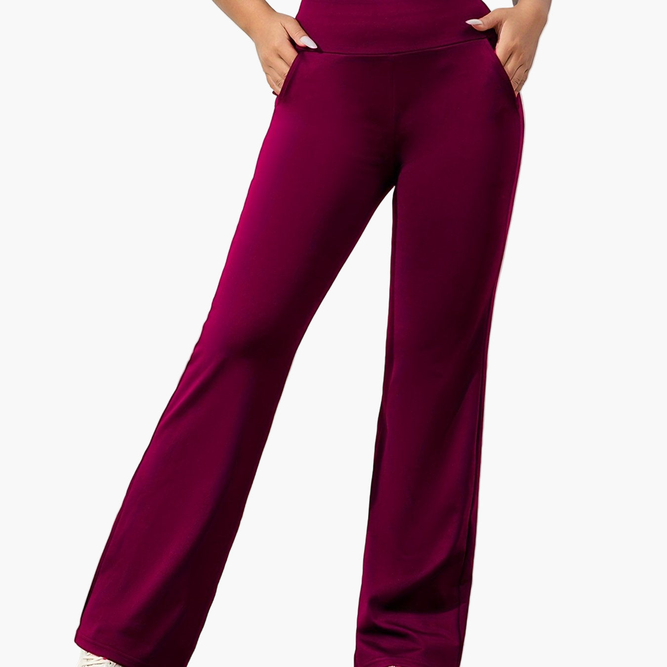 Damen Yoga Flared Hose – Bequeme Freizeithose mit Taschen für Sport & Alltag
