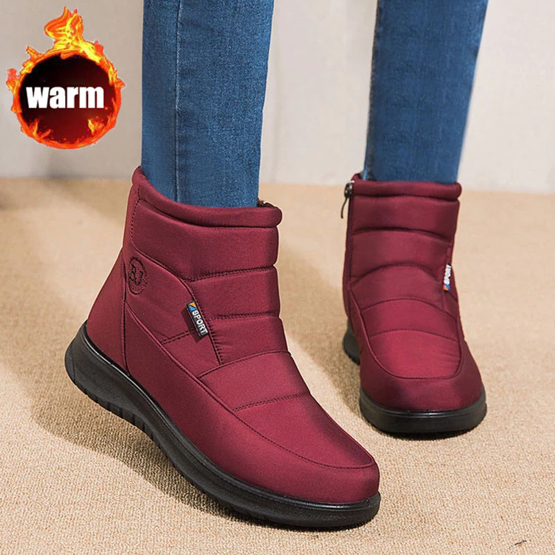 Christine – Wasserfeste Schneestiefel für Damen mit flachen Absätzen und rutschfester Sohle