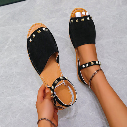 Hannah – Flache Sommerschuhe mit Fischmund für Damen
