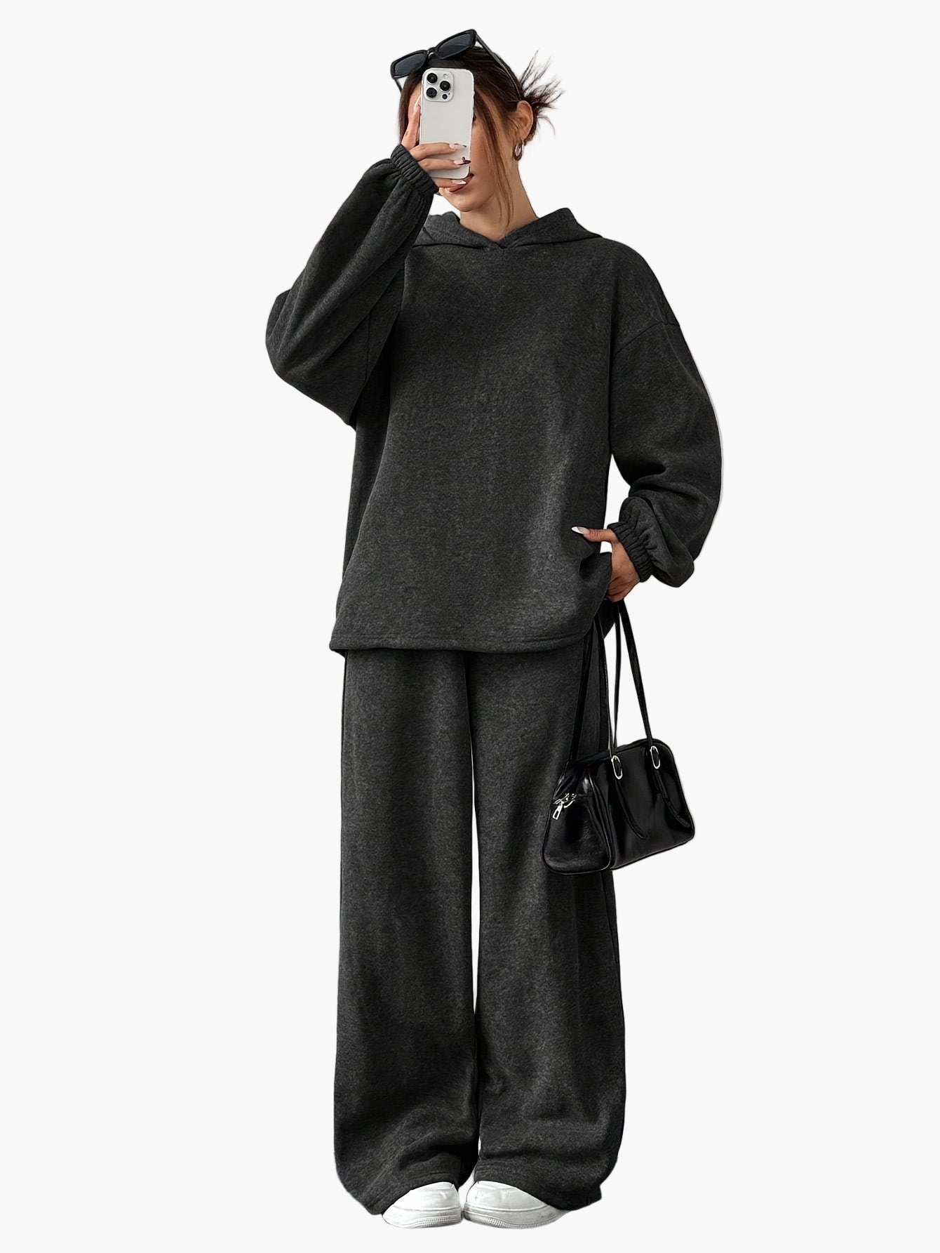 Women's casual hoodie and jogging pants set – comfortable loungewear suit for everyday and relaxation