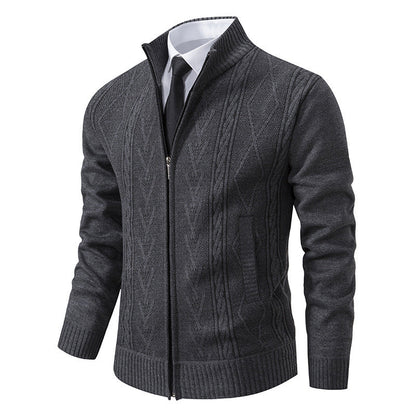 Jonathan – Comfortable men's sweater with stand-up collar