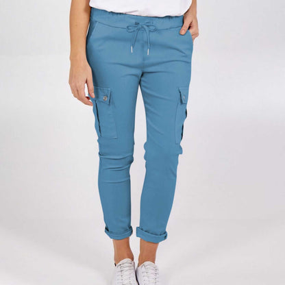 Joanne – Lässige Damen-Cargohose mit Taschen und Kordelzug
