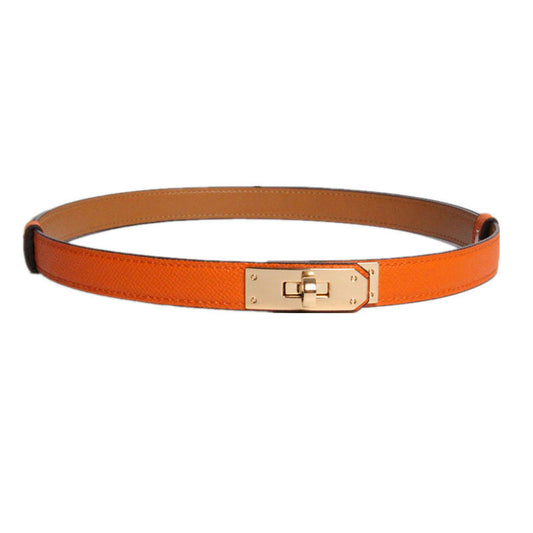 Shirley – Hochwertiger Damen-Gürtel aus veganem Leder mit 1,8 cm Breite und goldenem Detail