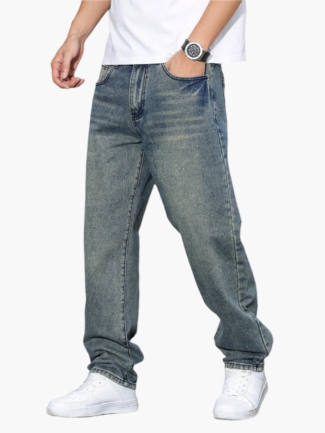 Herren Relaxed Fit Straight Jeans – Bequeme Freizeitmode im Urban Style