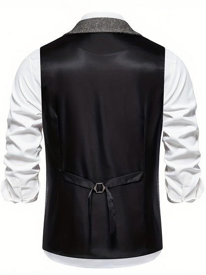 Men's vest in vintage business style – elegant suit vest for office and festive occasions