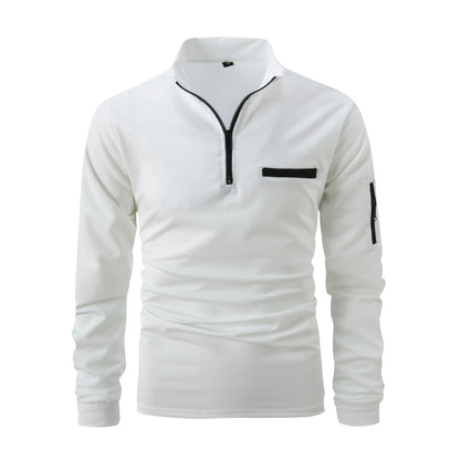 Herren Sportlicher Quarter-Zip Pullover mit Reißverschluss und Langarm – Athleisure Oberteil für Training und Alltag