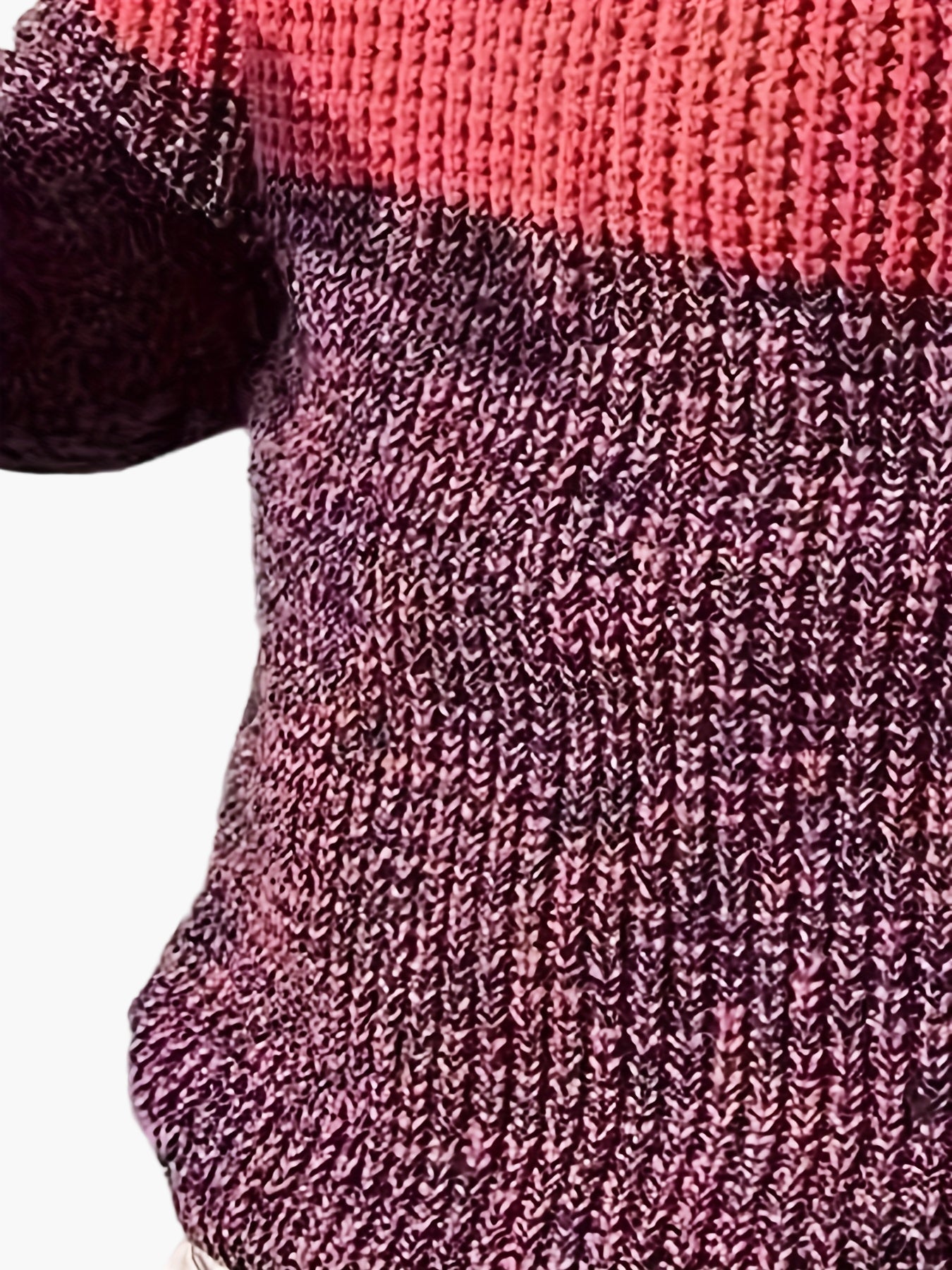 Men's knitted sweater with stripe pattern and stand-up collar – fashionable casual sweater with quarter zipper