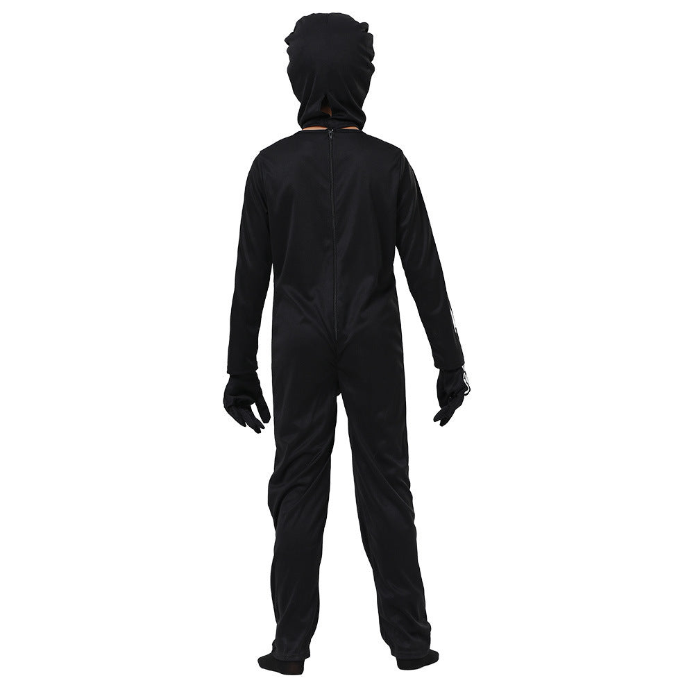 Halloween Children's Skeleton Costume – Glowing Full-Body Outfit for Spooky Fun and Party