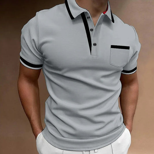 Men's Slim Fit Casual Polo Shirt – Modern Polo Shirt with Contrast Details for Everyday & Leisure