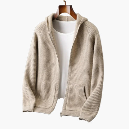 Herren Kapuzen-Cardigan Premium – Moderner Strick Hoodie für Alltag und Freizeit