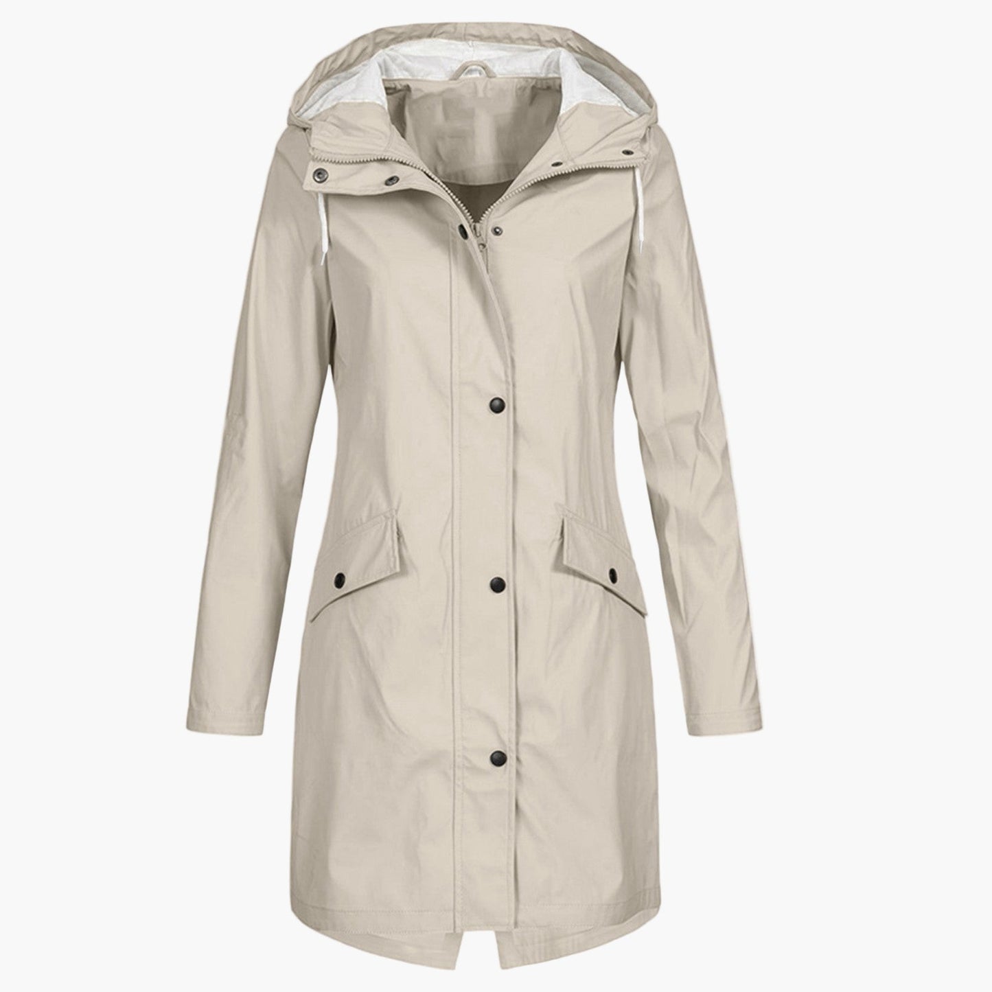 Damen Regenmantel – Moderner, langer Windbreaker für Alltag & Outdoor