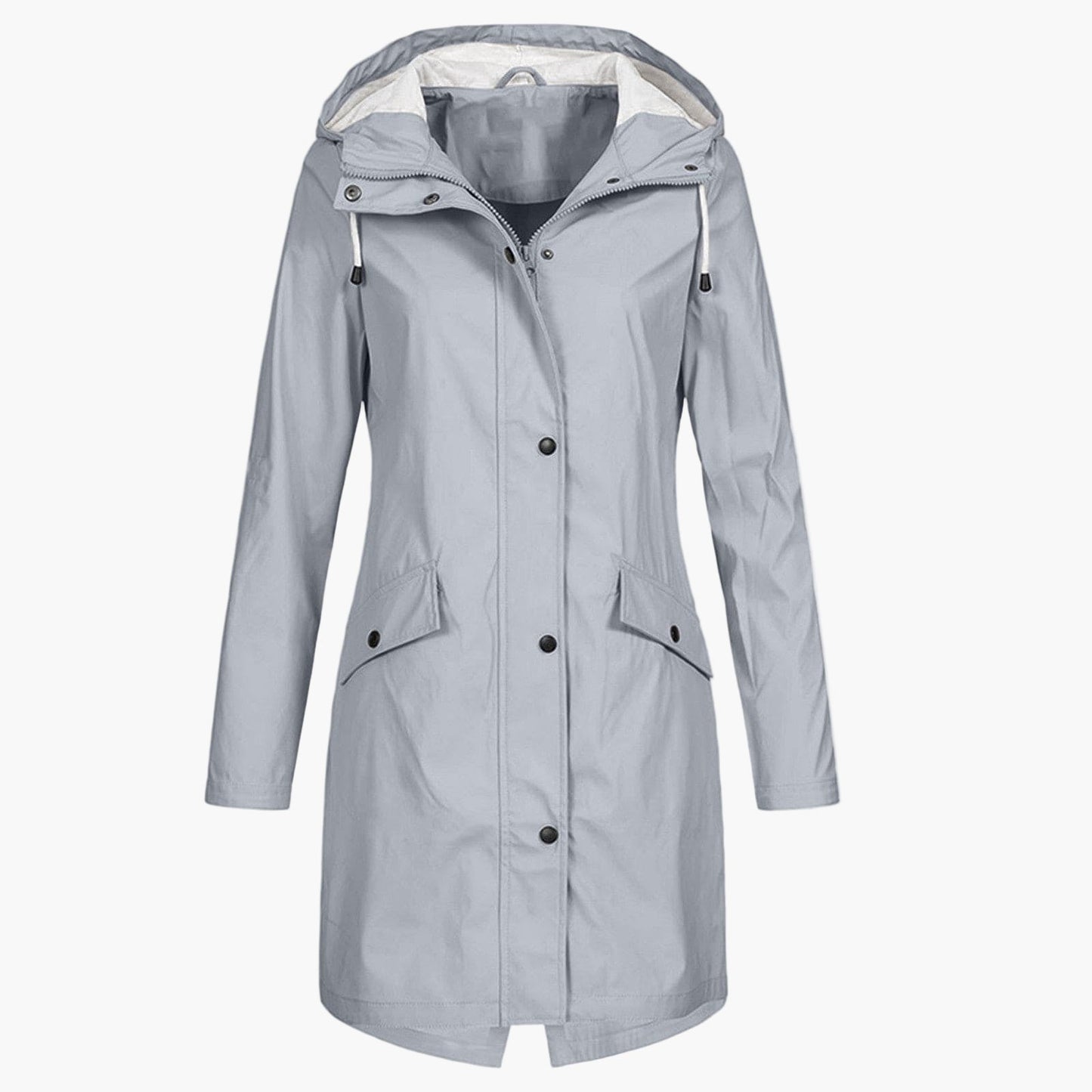 Damen Regenmantel – Moderner, langer Windbreaker für Alltag & Outdoor