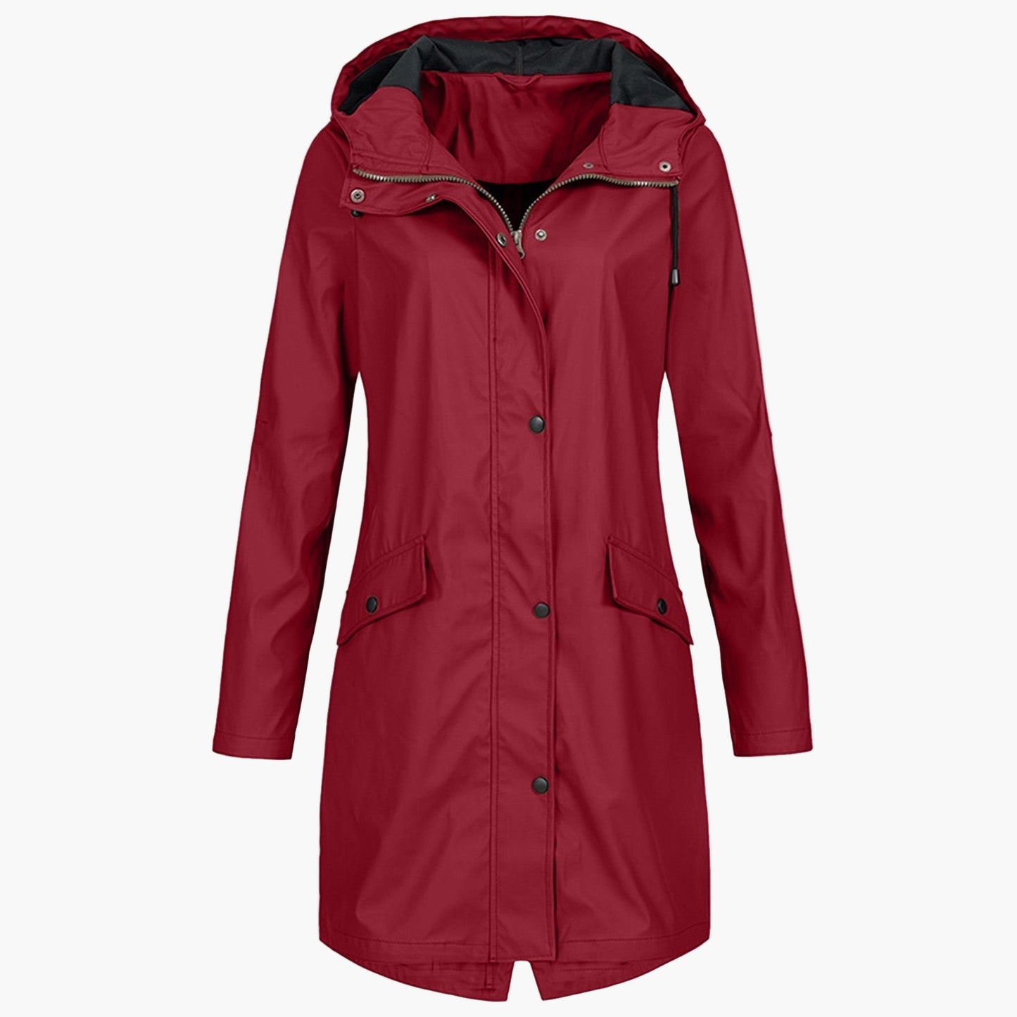 Damen Regenmantel – Moderner, langer Windbreaker für Alltag & Outdoor