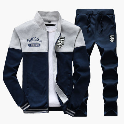 Men's tracksuit in baseball style – sporty casual suit for fitness & everyday use