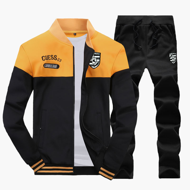Men's tracksuit in baseball style – sporty casual suit for fitness & everyday use