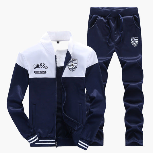 Men's tracksuit in baseball style – sporty casual suit for fitness & everyday use