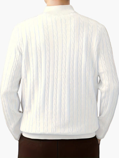Men's knitted sweater with zipper and modern design – ideal for leisure and office