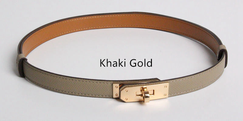 Shirley – Hochwertiger Damen-Gürtel aus veganem Leder mit 1,8 cm Breite und goldenem Detail