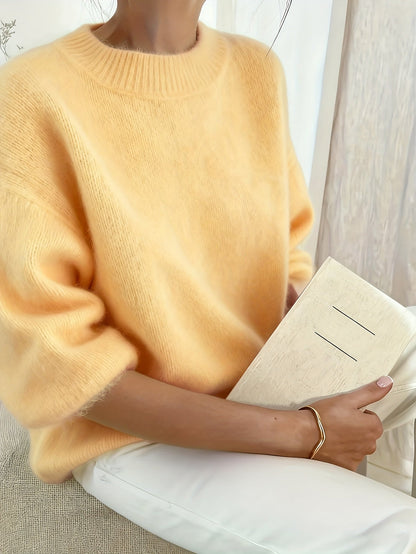 Damen Pullover Elegant Lockerer Schnitt Herbst Winter Stil