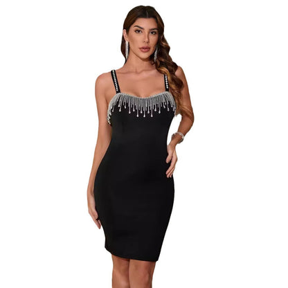 Deborah – Sexy Damenkleid mit Fransen und Schlitz