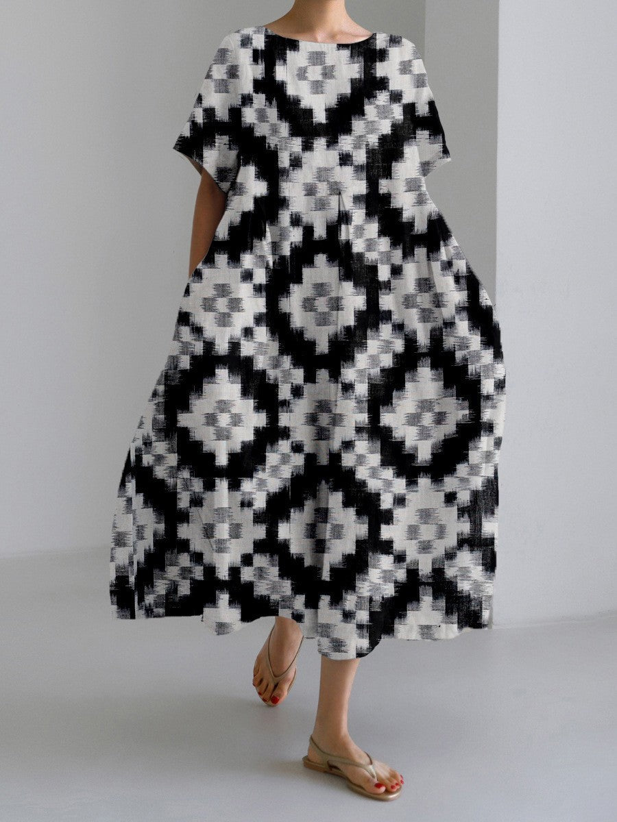 Natalie – Special women's dress with geometric pattern
