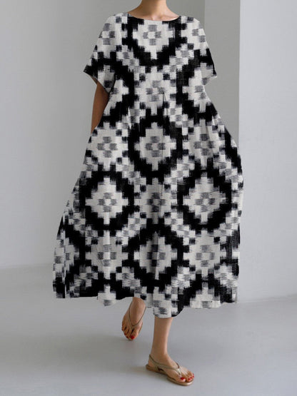 Natalie – Special women's dress with geometric pattern