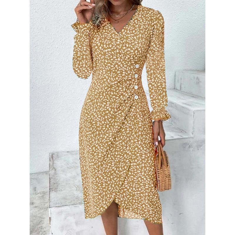 Abigail – Asymmetrisches Kleid mit Puffärmeln