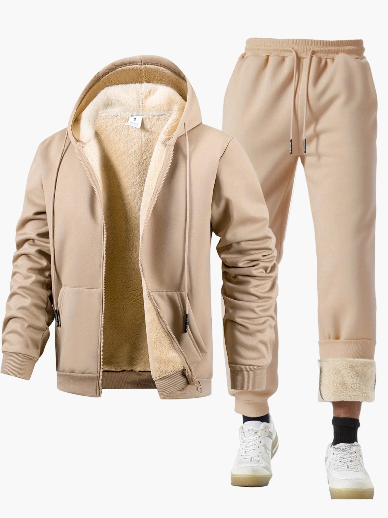 Herren Freizeit Trainingsanzug Set Kapuzenjacke und Jogginghose – Winter Warmer Style