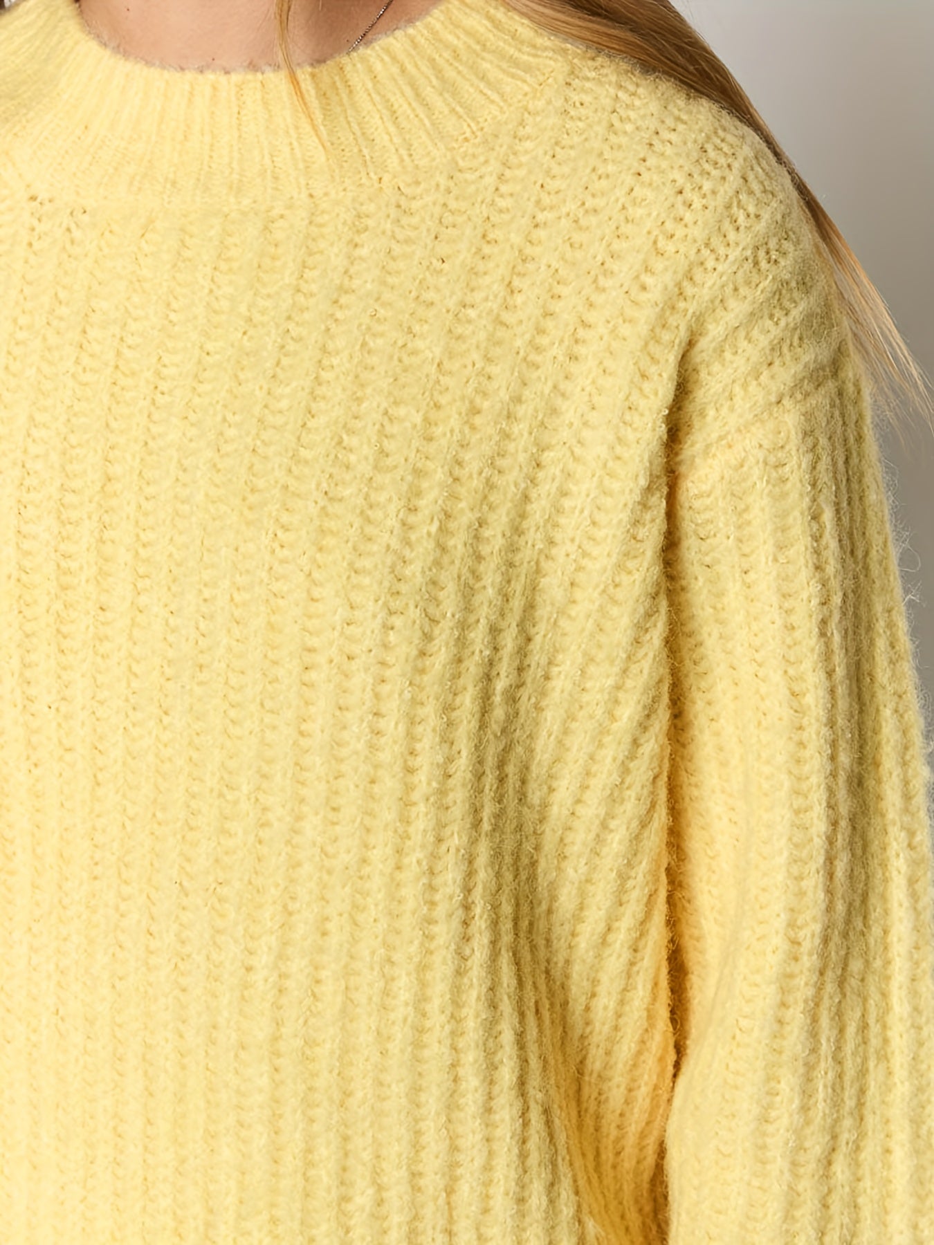 Damen Grobstrick Pullover Lockerer Casual Style für Herbst und Winter