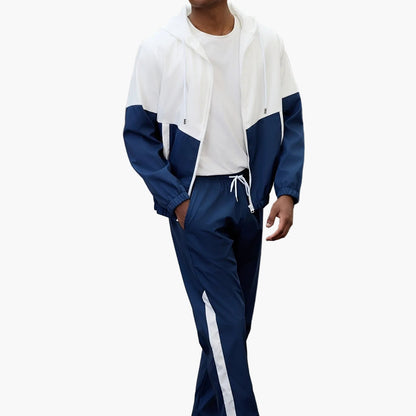 Herren Trainingsanzug Sportlicher Freizeit Jogginganzug mit Kapuze – Zweiteiliges Set für Alltag & Fitness